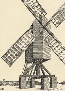 A Mediæval Windmill (1931). Artist: Charles Henry Bourne Quennell