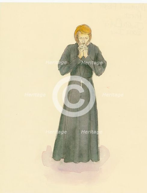 A medieval priest, 2004. Creator: Judith Dobie.