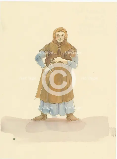 A medieval steward, who was responsible for running the household and estate of a lord, 2004. Creator: Judith Dobie.