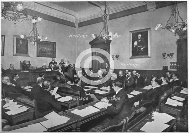 A meeting of Hammersmith Borough Council, c1903 (1903). Artist: Unknown.