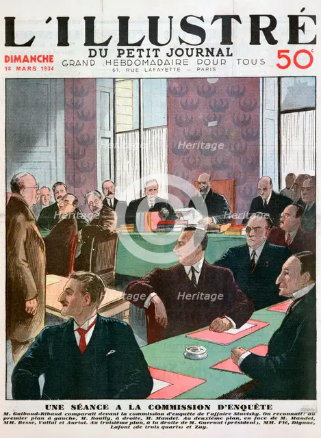 A meeting of the board of enquiry, 1934. Artist: Unknown