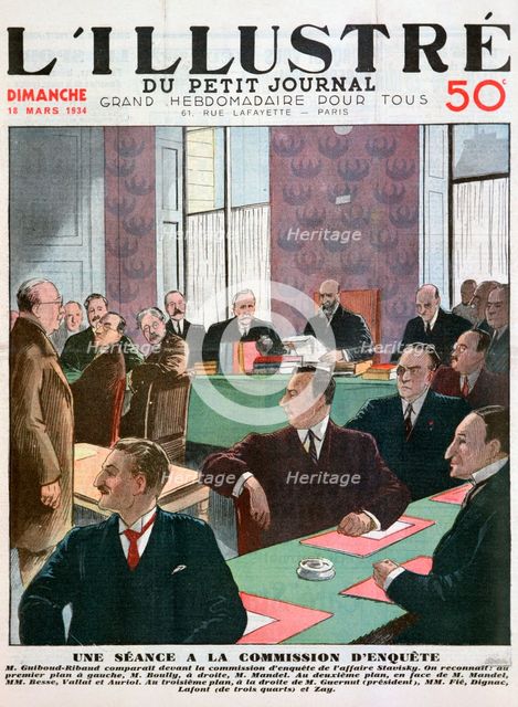 A meeting of the board of enquiry, 1934. Artist: Unknown