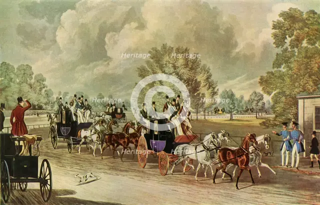 'A Meeting of the Four-In-Hand Club, Hyde Park, London', c1838, (1947).  Creator: John Harris the Younger.