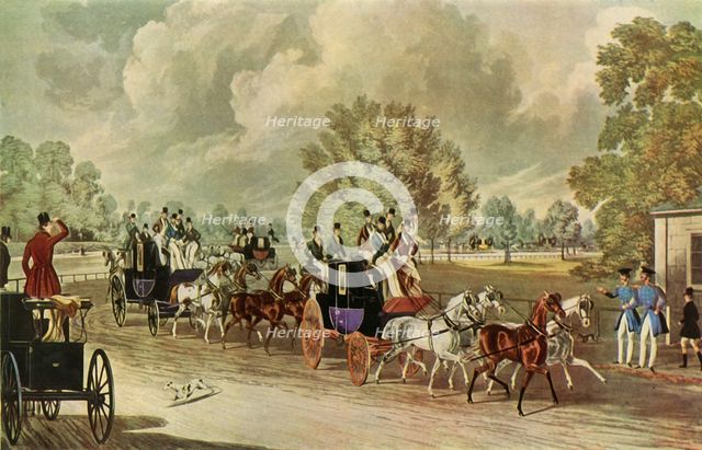 'A Meeting of the Four-In-Hand Club, Hyde Park, London', c1838, (1947).  Creator: John Harris the Younger.
