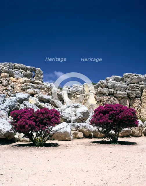 A megalithic temple complex, Ggantija, Gozo, Malta, 20th century. Creator: Peter Thompson.