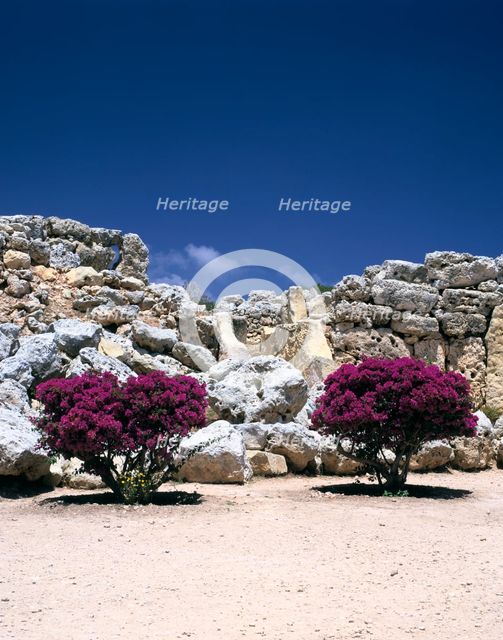 A megalithic temple complex, Ggantija, Gozo, Malta, 20th century. Creator: Peter Thompson.