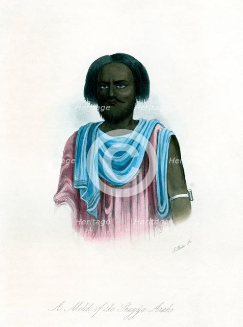 'A Melik of the Shegyia Arabs', c1840.Artist: J Bull