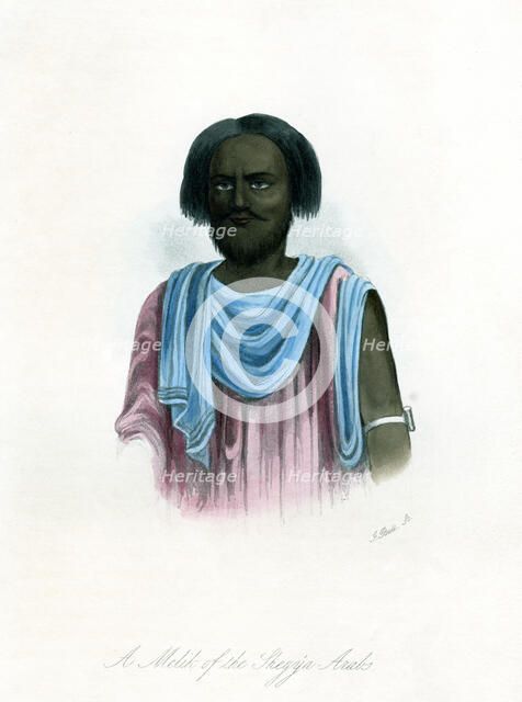 'A Melik of the Shegyia Arabs', c1840.Artist: J Bull