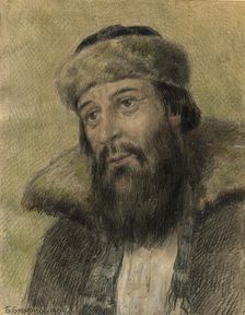 A Merchant Who Sold Beautiful Merchandise. Old Believer, 1904. Creator: Boris Vasilievich Smirnov