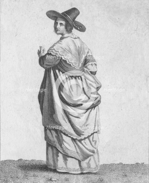 'A Merchants Wife - Dress of Eminent Citizens in 1640', 1807. Artist: Warren.