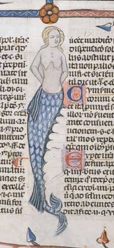 A mermaid, 1300-1340. Creator: Unknown