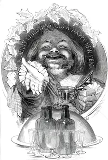 A Merry Christmas and a Happy New Year, 1845. Creator: W. J. Linton