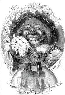 A Merry Christmas and a Happy New Year, 1845. Creator: W. J. Linton