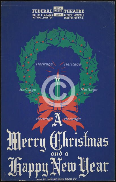 A Merry Christmas and a Happy New Year, [193-]. Creator: Unknown.