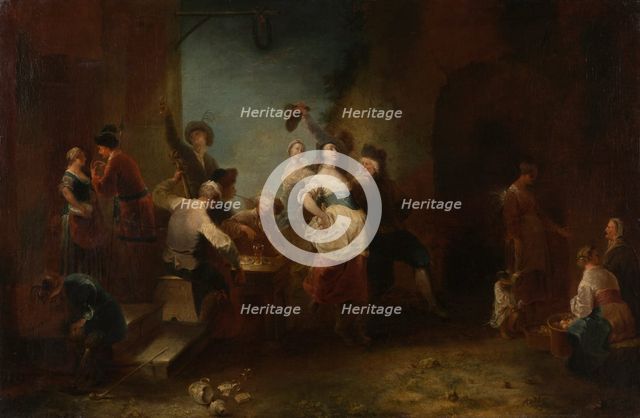 A Merry Company Dancing outside an Inn, c1753. Creator: Januarius Zick.