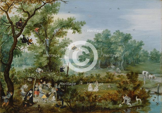 A Merry Company in an Arbor, 1615. Artist: Venne, Adriaen Pietersz. van de (1589-1662)