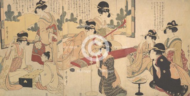 A Merry Evening Party, ca. 1805. Creator: Kitagawa Utamaro.