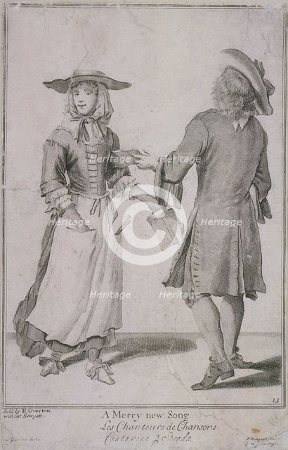 'A Merry new Song', Cries of London, (c1688?). Artist: Pierce Tempest