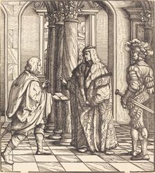 A Message Concerning the White King's Marriage. Creator: Hans Burgkmair, the Elder