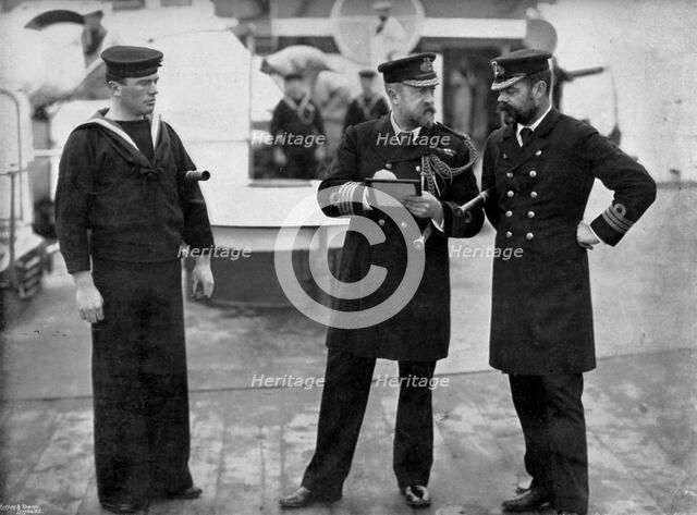 A message for the captain of the battleship HMS 'Magnificent', 1896. Artist: Gregory & Co