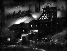 A mining centre, 1926.Artist: Edgar & Winifred Ward