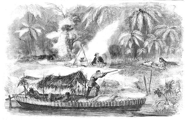 A Mid-day Halt on the Rio Trombutas, Brazil, 1857. Creator: Unknown.