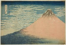 A Mild Breeze on a Fine Day (Gaifu kaisei), from the series "Thirty-six Views of Mount..., c1830/33. Creator: Hokusai