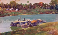 A Military Encampment on a reach of the Upper Amazon, three thousand miles from the Sea 1914