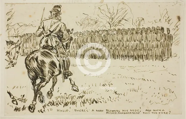 A Military Inspection, 1870/91. Creator: Charles Samuel Keene.