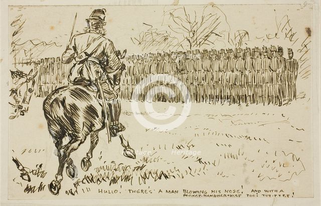 A Military Inspection, 1870/91. Creator: Charles Samuel Keene.