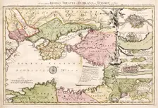 A military map depicting Russo-Turkish War of 1735-1739, 1737. Creator: Anonymous