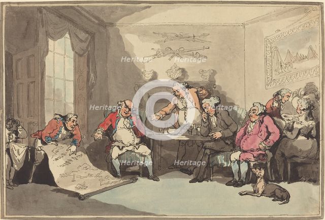 A Militia Meeting, probably 1799. Creator: Thomas Rowlandson.