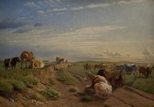 A Milking Place near Vognserup Manor, Zealand, 1847. Creator: Johan Thomas Lundbye