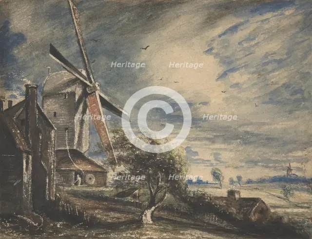 A Mill Near Colchester, 1833. Creator: John Constable.