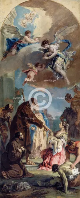 A Miracle of Saint Francis of Paola, 1733. Creator: Sebastiano Ricci.