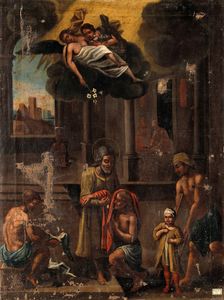 A miraculous cure described in the New Testament. Creator: Unknown