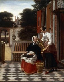 A Mistress and Her Maid 1660. Artist: Pieter de Hooch
