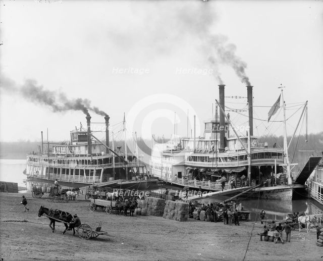 A Mississippi landing, between 1900 and 1906. Creator: Unknown.