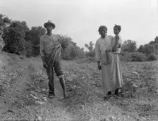 A Mississippi Negro family who live on a cotton patch near Vicksburg, 1936. Creator: Dorothea Lange