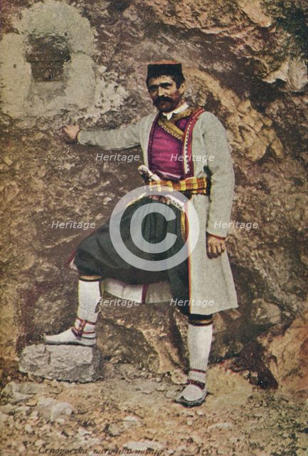 'A Montenegrin in Holiday Costume', c1913. Artist: Charles JS Makin.