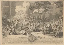A monument dedicated to posterity in commemoration of ye incredible folly transacted..., 1720. Creator: Bernard Baron