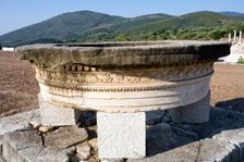 A monument in the stadium at Messene, Greece. Creator: Samuel Magal