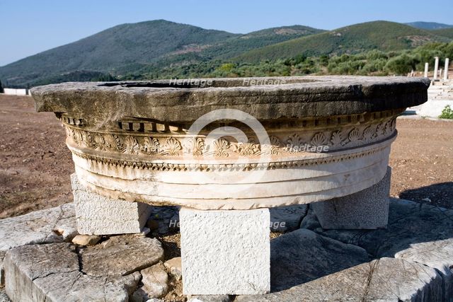 A monument in the stadium at Messene, Greece. Creator: Samuel Magal.