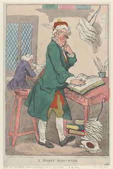 A Money Scrivener, January 1, 1801., January 1, 1801. Creator: Thomas Rowlandson