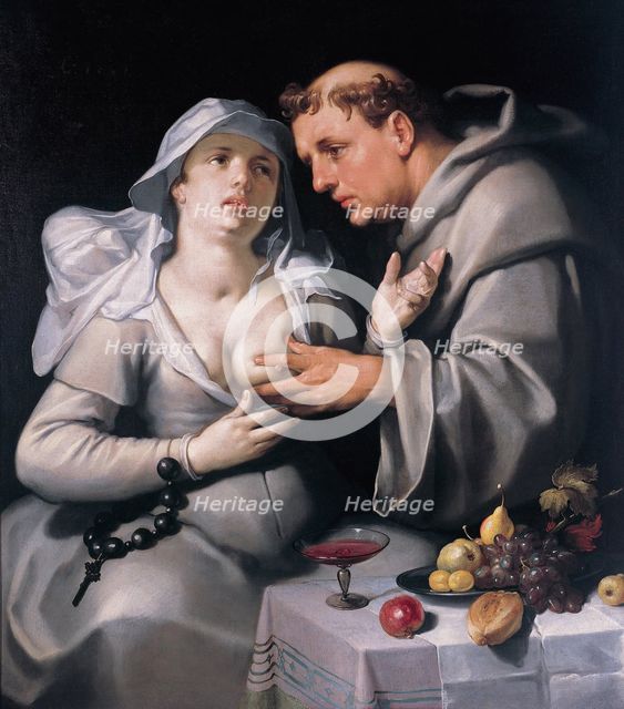A monk and a nun, 1591. Artist: Haarlem, Cornelis Cornelisz., van (1562-1638)