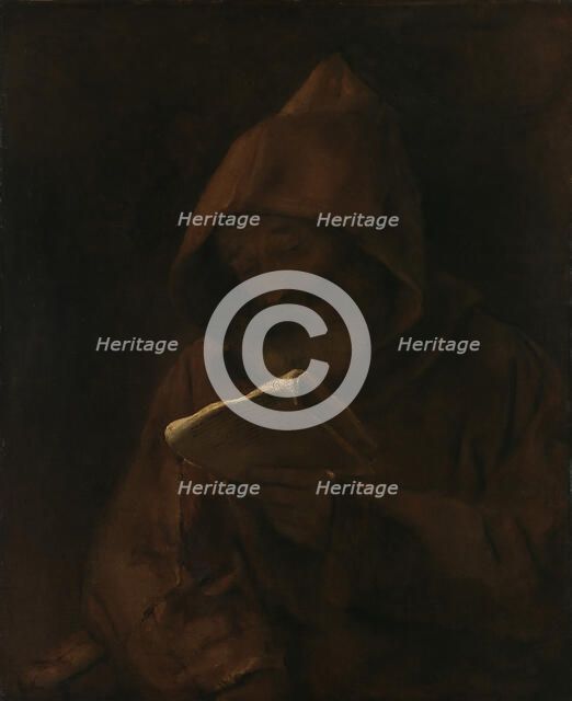 A Monk reading, 1661. Creator: Rembrandt van Rhijn (1606-1669).