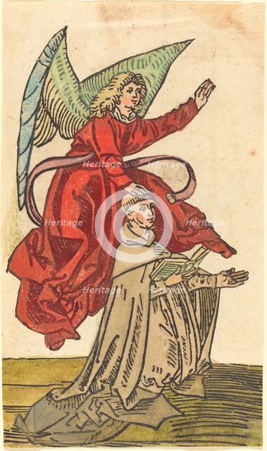 A Monk with an Angel, 1480/1490. Creator: Unknown.