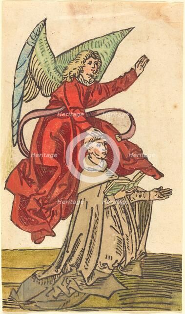 A Monk with an Angel, 1480/1490. Creator: Unknown.