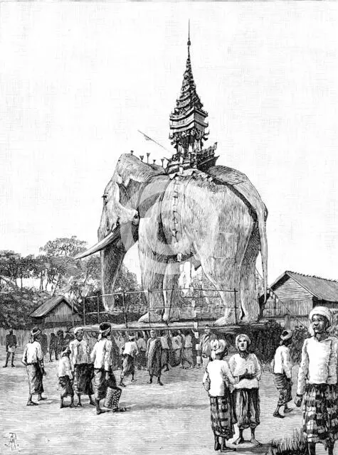 A Monster Elephant at Mandalay, 1890. Creator: Unknown.