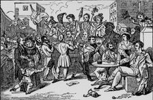A Mock Election in the King's Bench Prison c1828, (1912). Artist: Bonner